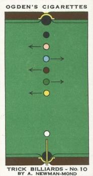 1934 Ogden's Trick Billiards #10 Potting the Black Front